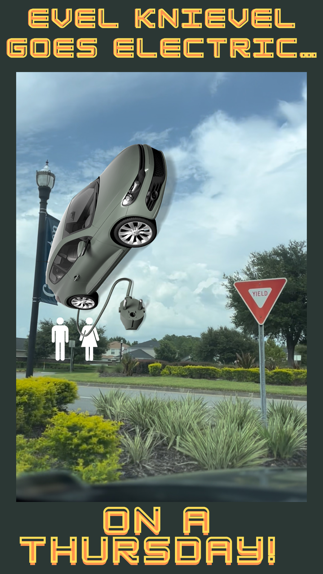 Evel Knievel Electric Vehicle Jump