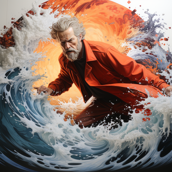 Surfer catching waves on a sunny day - Adventure sports, Surfing lifestyle, Beach activities, Water sports, Outdoor recreation, Coastal adventures, Surfing enthusiast, Ocean waves, Surfing experience, Summer vibes.